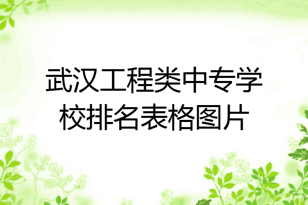 武汉工程类中专学校排名表格图片
