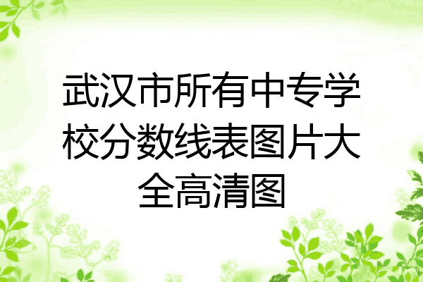 武汉市所有中专学校分数线表图片大全高清图