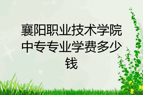 襄阳职业技术学院中专专业学费多少钱