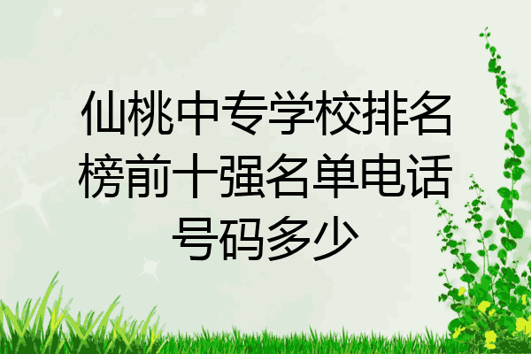 仙桃中专学校排名榜前十强名单电话号码多少