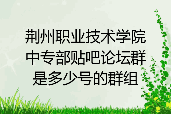 荆州职业技术学院中专部贴吧论坛群是多少号的群组