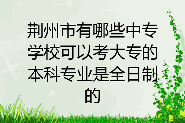荆州市有哪些中专学校可以考大专的本科专业是全日制的