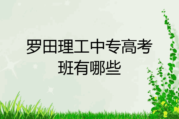 罗田理工中专高考班有哪些