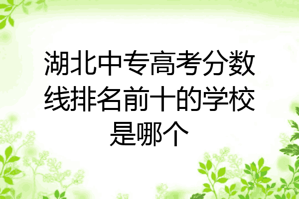 湖北中专高考分数线排名前十的学校是哪个