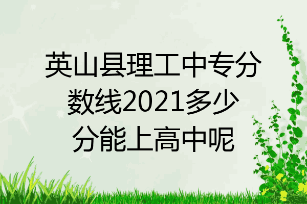 英山县理工中专分数线2021多少分能上高中呢