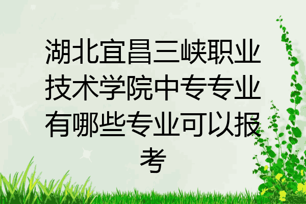 湖北宜昌三峡职业技术学院中专专业有哪些专业可以报考