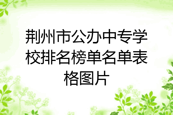 荆州市公办中专学校排名榜单名单表格图片