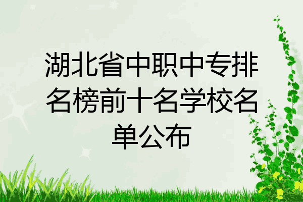 湖北省中职中专排名榜前十名学校名单公布