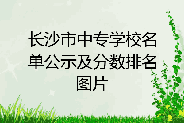 长沙市中专学校名单公示及分数排名图片