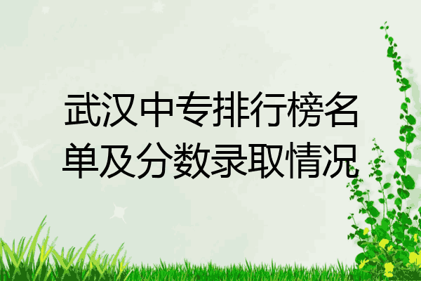 武汉中专排行榜名单及分数录取情况