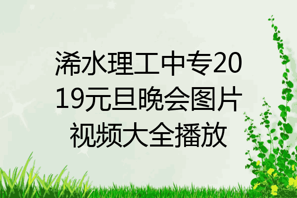 浠水理工中专2019元旦晚会图片视频大全播放
