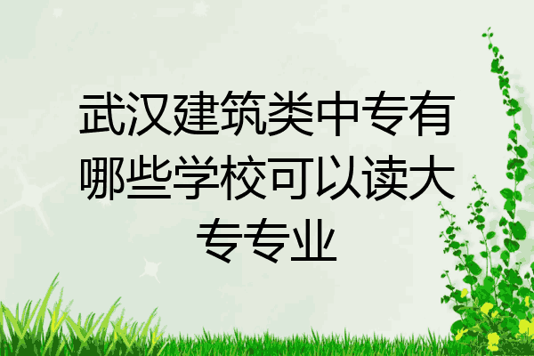 武汉建筑类中专有哪些学校可以读大专专业