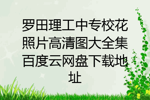 罗田理工中专校花照片高清图大全集百度云网盘下载地址