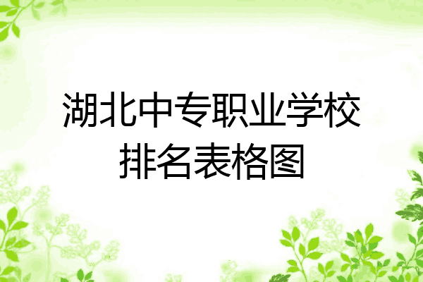 湖北中专职业学校排名表格图