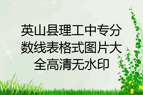英山县理工中专分数线表格式图片大全高清无水印