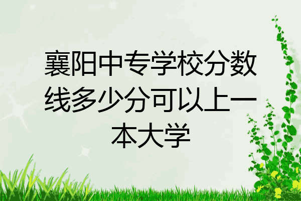 襄阳中专学校分数线多少分可以上一本大学