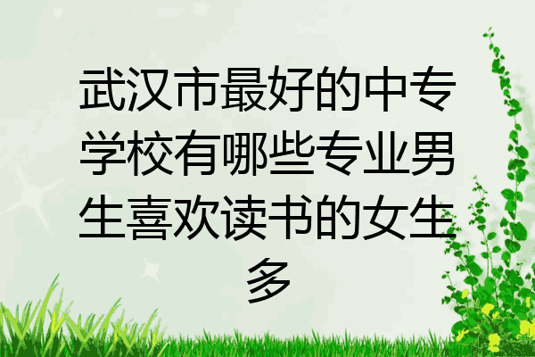 武汉市最好的中专学校有哪些专业男生喜欢读书的女生多