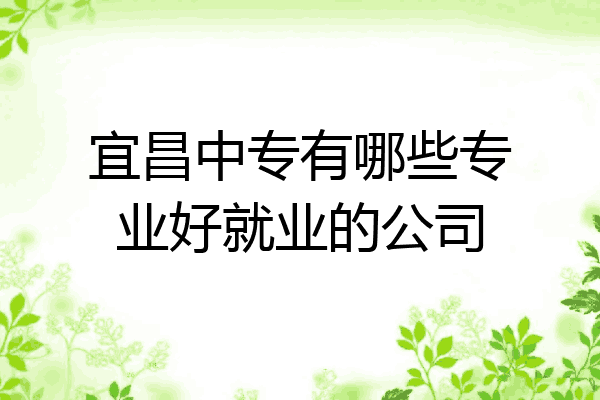 宜昌中专有哪些专业好就业的公司