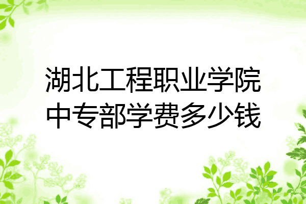 湖北工程职业学院中专部学费多少钱