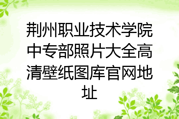 荆州职业技术学院中专部照片大全高清壁纸图库官网地址