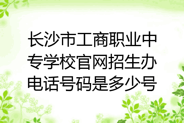 长沙市工商职业中专学校官网招生办电话号码是多少号