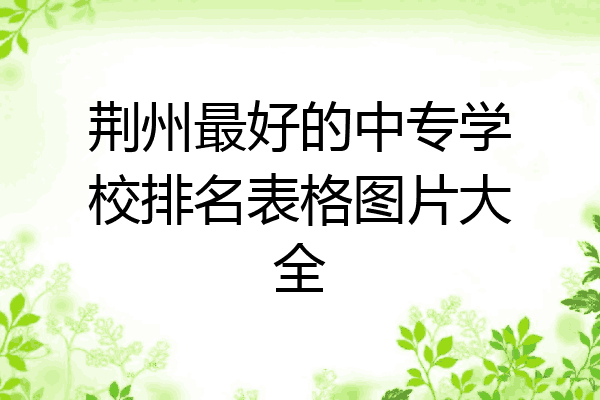 荆州最好的中专学校排名表格图片大全