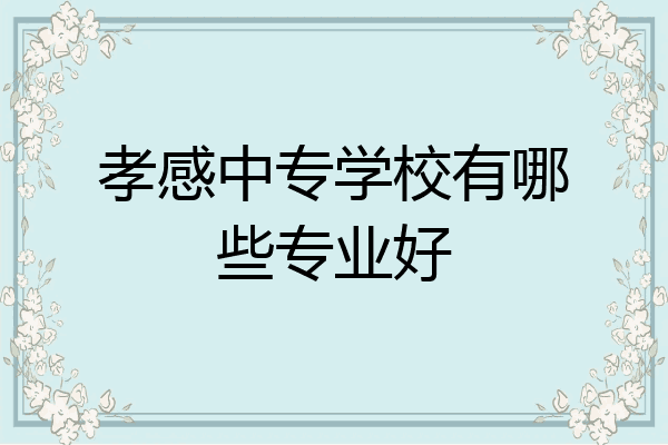 孝感中专学校有哪些专业好