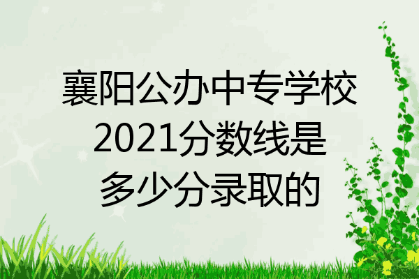 襄阳公办中专学校2021分数线是多少分录取的