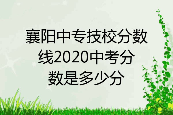 襄阳中专技校分数线2020中考分数是多少分