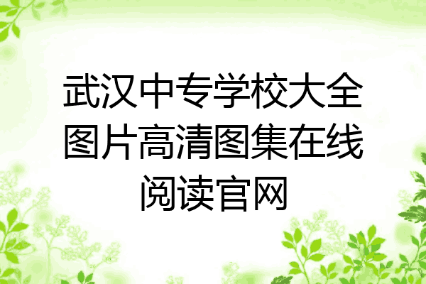 武汉中专学校大全图片高清图集在线阅读官网