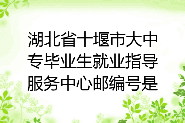 湖北省十堰市大中专毕业生就业指导服务中心邮编号是