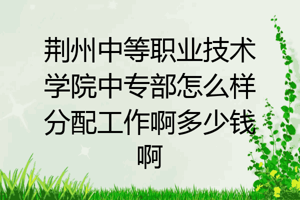 荆州中等职业技术学院中专部怎么样分配工作啊多少钱啊