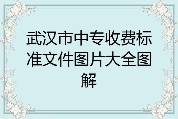 武汉市中专收费标准文件图片大全图解