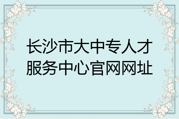 长沙市大中专人才服务中心官网网址