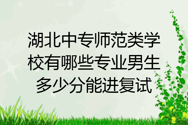 湖北中专师范类学校有哪些专业男生多少分能进复试