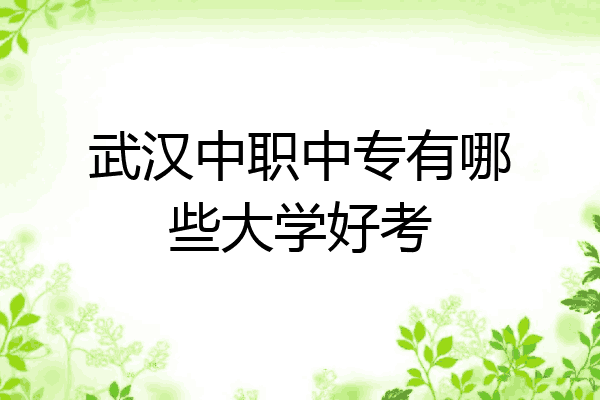 武汉中职中专有哪些大学好考