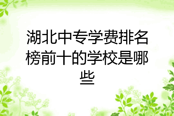湖北中专学费排名榜前十的学校是哪些