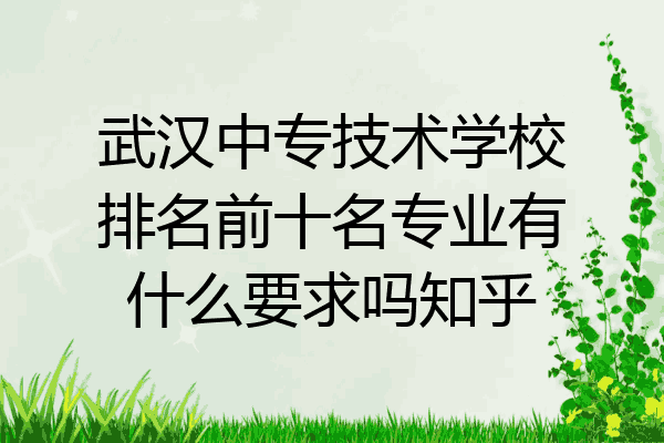 武汉中专技术学校排名前十名专业有什么要求吗知乎