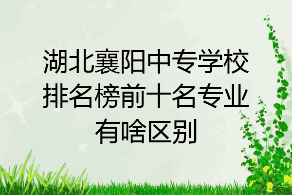 湖北襄阳中专学校排名榜前十名专业有啥区别
