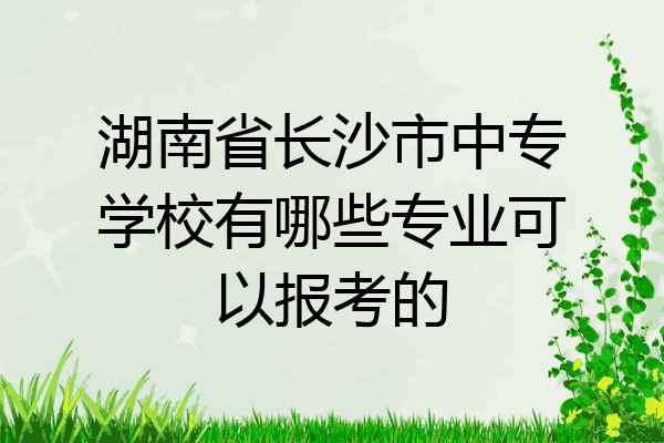湖南省长沙市中专学校有哪些专业可以报考的