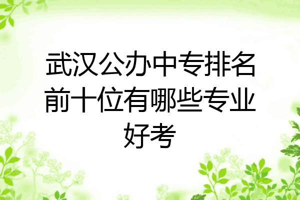 武汉公办中专排名前十位有哪些专业好考