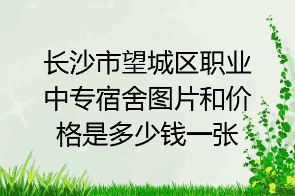 长沙市望城区职业中专宿舍图片和价格是多少钱一张