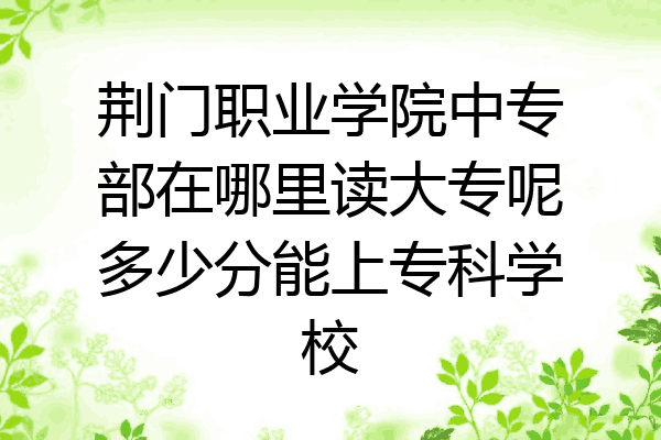 荆门职业学院中专部在哪里读大专呢多少分能上专科学校
