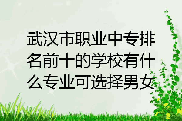 武汉市职业中专排名前十的学校有什么专业可选择男女