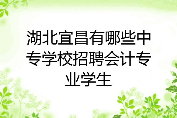 湖北宜昌有哪些中专学校招聘会计专业学生