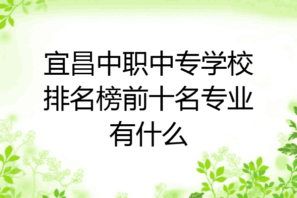 宜昌中职中专学校排名榜前十名专业有什么