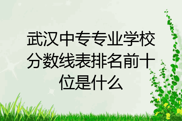 武汉中专专业学校分数线表排名前十位是什么