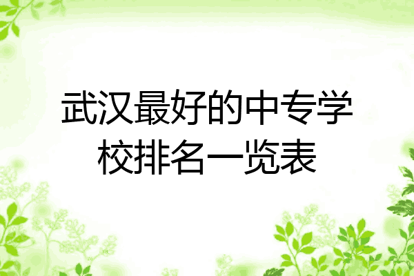 武汉最好的中专学校排名一览表