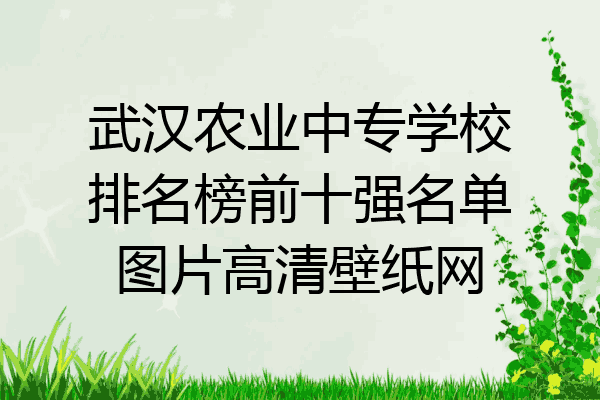 武汉农业中专学校排名榜前十强名单图片高清壁纸网