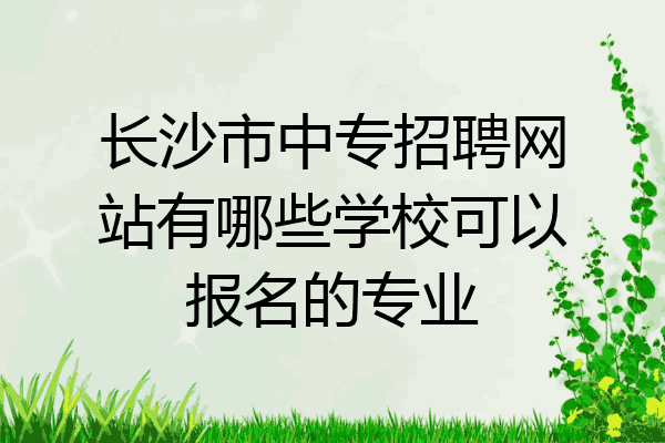 长沙市中专招聘网站有哪些学校可以报名的专业